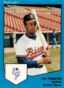 Lou Thornton 1989 minor league baseball card