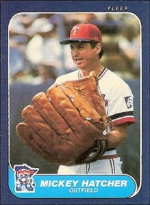 Mickey Hatcher big glove baseball card