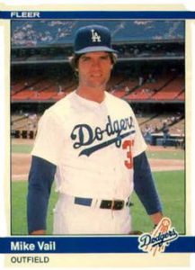 Mike Vail 1984 Fleer Update baseball card