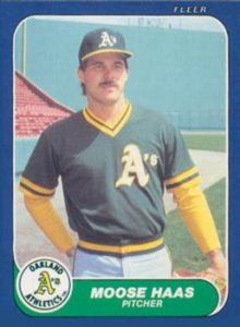 Moose Haas 1986 Fleer Update Baseball Card