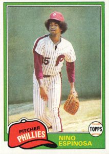 Nino Espinosa 1981 Topps Baseball Card