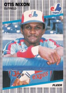 Otis Nixon 1989 Fleer baseball card
