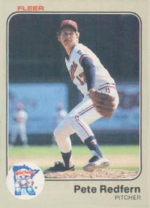 Pete Redfern 1983 Fleer Baseball Card