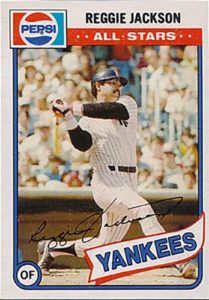 Reggie Jackson 1980 Pepsi Baseball Card