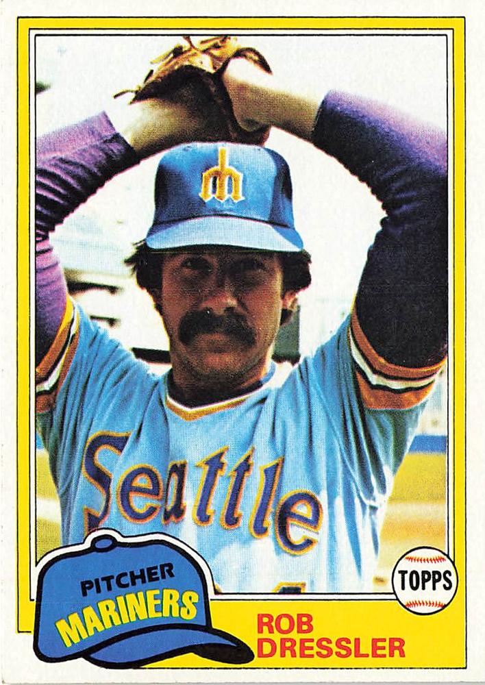 Rob Dressler 1981 Topps Baseball Card 1980s Baseball