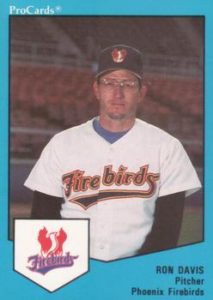 Ron Davis 1989 minor league baseball card