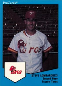 Steve Lombardozzi 1989 minor league baseball card