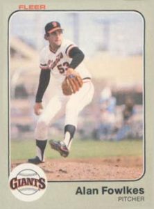 Alan Fowlkes 1983 Fleer baseball card