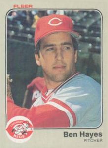 Ben Hayes 1983 Fleer Baseball Card