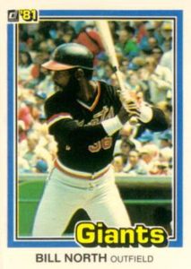 Bill North 1981 Donruss Baseball Card