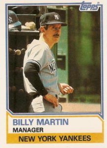 Billy Martin 1983 Topps Baseball Card