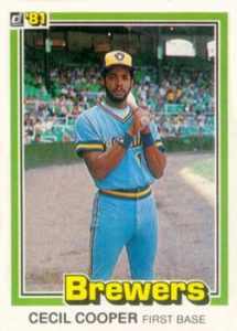 Cecil Cooper 1981 Donruss baseball card