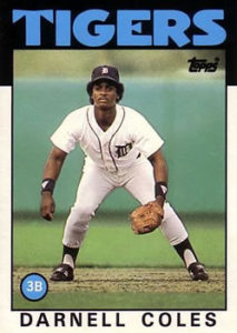 Darnell Coles 1986 Topps Baseball Card