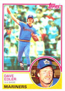 Dave Edler 1983 Topps Baseball Card