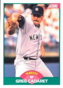 Greg Cadaret 1989 Score baseball card