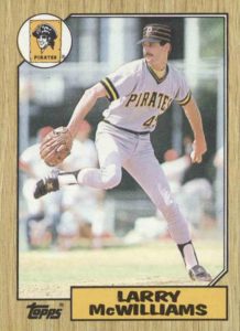 Larry McWilliams 1987 TOpps Baseball Card