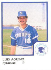 Luis Aquino 1986 minor league baseball card