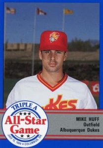 Mike Huff 1989 minor league baseball card