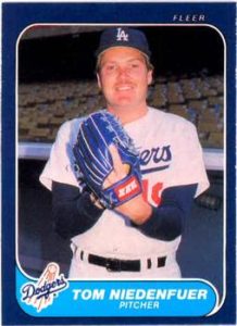 Tom Niedenfuer 1986 Fleer Baseball Card