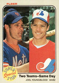 Joel Youngblood 1983 Fleer Baseball Card