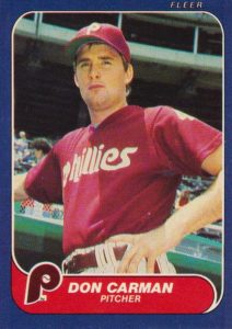 Don Carman 1986 Fleer Baseball Card
