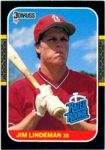 Jim Lindeman 1987 Donruss Baseball Card
