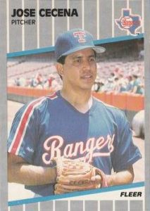 Jose Cecena 1989 Fleer Baseball Card