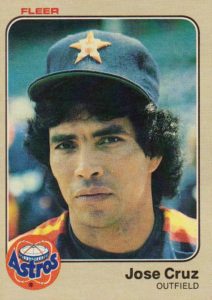 Jose Cruz 1983 Fleer Baseball card