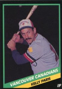 Kelly Paris 1988 minor league baseball card