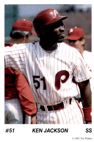 Ken Jackson Phillies baseball card - 1980s Baseball