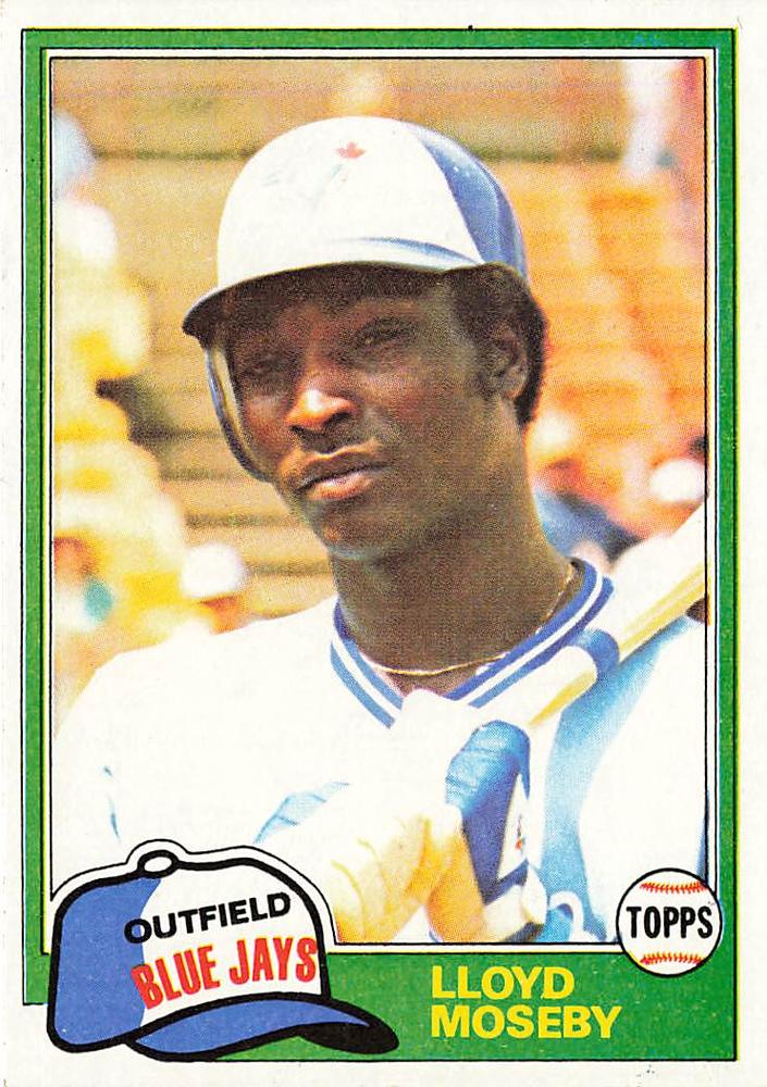 Lloyd Moseby 1981 Topps Baseball Card 1980s Baseball