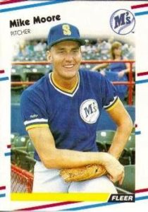 Mike Moore 1988 Fleer baseball card