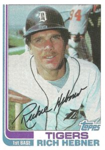 Richie Hebner 1982 Topps Baseball Card