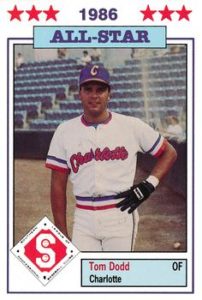 Tom Dodd 1986 minor league baseball card