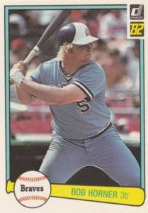 Bob Horner 1982 Donruss Baseball Card