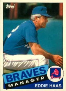 Eddie Haas 1985 Topps Baseball Card