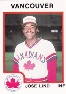 Jose Lind 1987 minor leagu baseball card