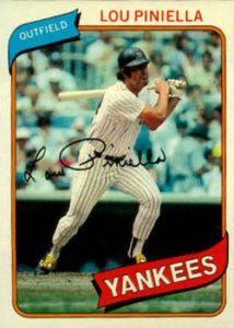 Lou Piniella 1980 Topps Baseball Card