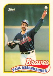 Paul Assenmacher 1989 Topps Baseball Card