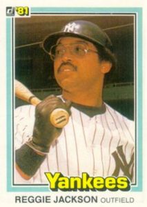 Reggie Jackson 1981 Donruss Baseball Card