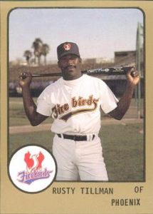 Rusty Tillman 1986 minor league baseball card