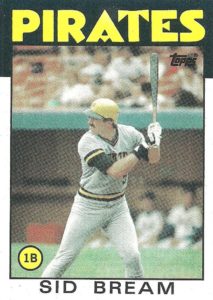 Sid Bream 1986 Topps Baseball Card