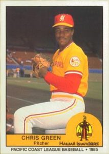 Chris Green 1985 minor league baseball card