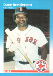 Dave Henderson 1987 Fleer Baseball Card