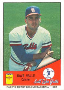 Dave Valle 1984 minor leagues baseball card