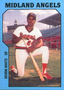 Devon White 1985 minor league baseball card copy