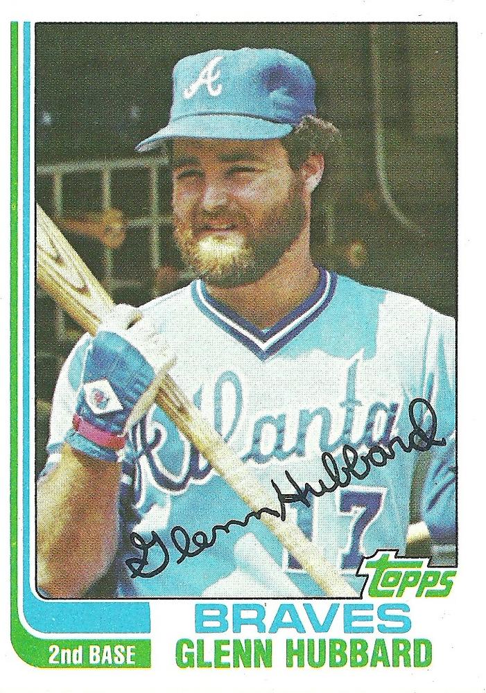 Glenn Hubbard 1982 Topps Baseball Card - 1980s Baseball