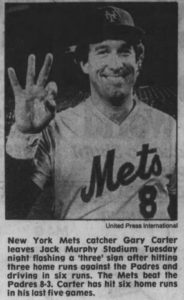 Gary Carter 3 homers 1985