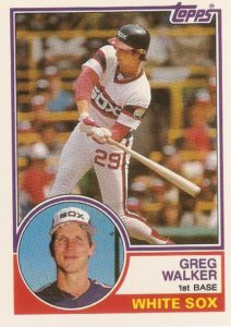Greg Walker 1983 Topps Traded Baseball Card