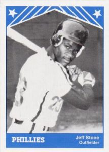 Jeff Stone 1983 minor league baseball card